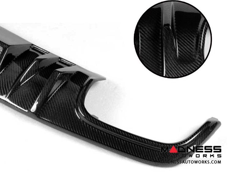 KEEPDSGN Carbon Fiber Style Rear Spats For Mercedes C63 AMG W204 – Rear Diffuser Side Splitters